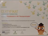 certyfikat Lekkiego Tornistra dla przedszkola nr 56 Niezapominajka wrocław, rok szkolny 2019/2020